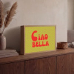 Ciao bella - Rood - Groen - Stippen Light Box met batterij (Wandlamp) middel -sfeer2