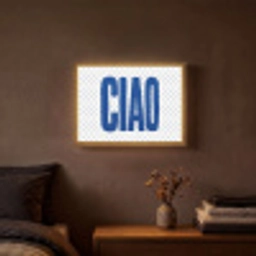 Ciao - Blauw - Stippen Light Box met batterij (Wandlamp) middel -sfeer4