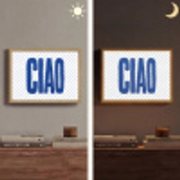 Ciao - Stippen - Roze - Wit Light Box met batterij (Wandlamp) middel -sfeer3