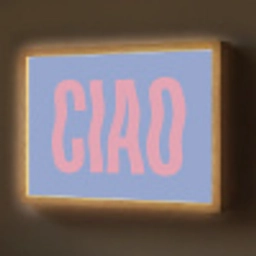 Ciao - Roze - Blauw - Golvend Light Box met batterij (Wandlamp) middel -z3d_website