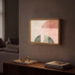 Cirkel - Abstract - Roze Light Box met batterij (Wandlamp) middel -sfeer1