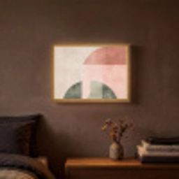 Cirkel - Abstract - Roze Light Box met batterij (Wandlamp) middel -sfeer4