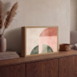 Cirkel - Abstract - Roze Light Box met batterij (Wandlamp) middel -sfeer2