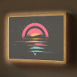 Cirkel - Abstract - Roze Light Box met batterij (Wandlamp) middel -z3d_website