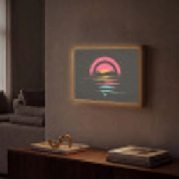 Cirkel - Abstract - Roze Light Box met batterij (Wandlamp) middel -sfeer1