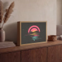 Cirkel - Abstract - Roze Light Box met batterij (Wandlamp) middel -sfeer2