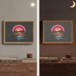Cirkel - Abstract - Roze Light Box met batterij (Wandlamp) middel -sfeer3