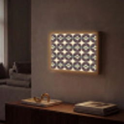 Cirkel - Retro - Kleurrijk Light Box met batterij (Wandlamp) middel 907 -sfeer1