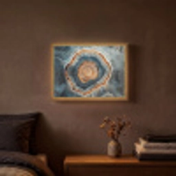 Cirkel - Ringen - Steen - Tinten Light Box met batterij (Wandlamp) middel -sfeer4