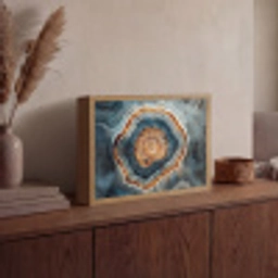 Cirkel - Ringen - Steen - Tinten Light Box met batterij (Wandlamp) middel -sfeer2