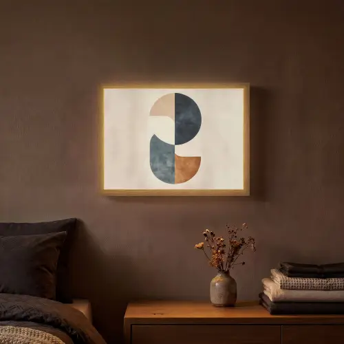 Cirkels - Abstract - Kleurrijk Light Box met batterij (Wandlamp) middel -sfeer4