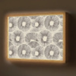 Cirkels - Patroon - Zwart Light Box met batterij (Wandlamp) middel 907 -z3d_website