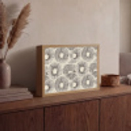 Cirkels - Patroon - Zwart Light Box met batterij (Wandlamp) middel 907 -sfeer2