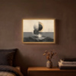 Cirkels - Schaduw - Abstract Light Box met batterij (Wandlamp) middel -sfeer4