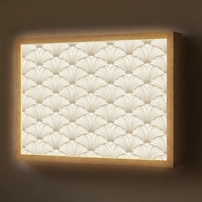 Klassiek - Art - Beige Light Box met batterij (Wandlamp) middel 907 -z3d_website
