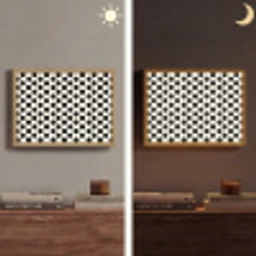 Klassiek - Stippen - Zwart Light Box met batterij (Wandlamp) middel 907 -sfeer3