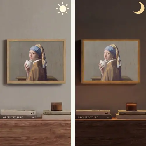 Klassiek - Humor - Kleurrijk Light Box met batterij (Wandlamp) middel -sfeer3