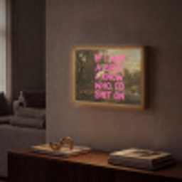 Klassiek - Humor - Roze Light Box met batterij (Wandlamp) middel -sfeer1