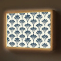 Klassiek - Motief - Blauw Light Box met batterij (Wandlamp) middel 907 -z3d_website