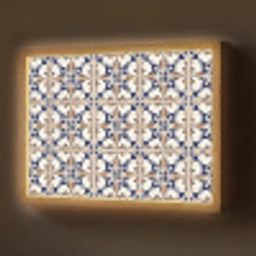 Klassiek - Patroon - Kleurrijk Light Box met batterij (Wandlamp) middel 907 -z3d_website