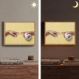 Klassiek - Kunst - Humor Light Box met batterij (Wandlamp) middel -sfeer3