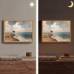 Klif - Zee - Boom Light Box met batterij (Wandlamp) middel -sfeer3
