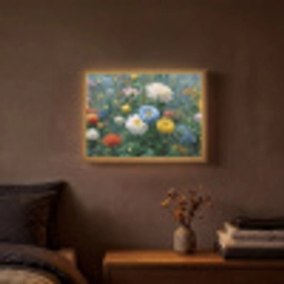 Close-up - Veld - Bloemen - Kleurrijk Light Box met batterij (Wandlamp) middel -sfeer4
