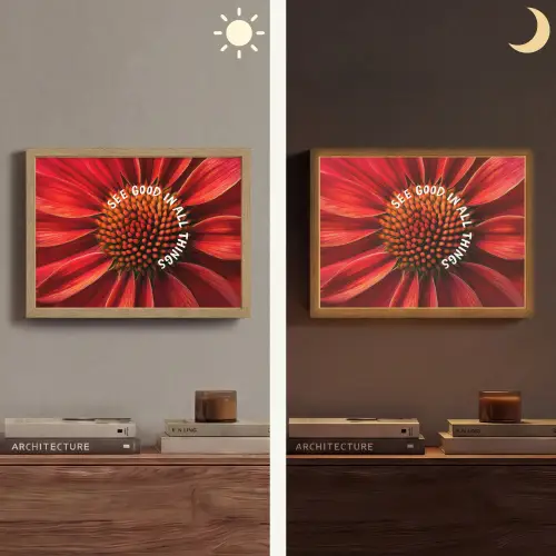 Close up - Bloem - Quote - Rood Light Box met batterij (Wandlamp) middel -sfeer3
