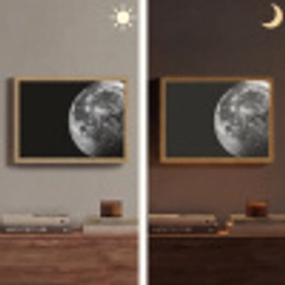 Close-up - Maan - Wit - Textuur Light Box met batterij (Wandlamp) middel -sfeer3