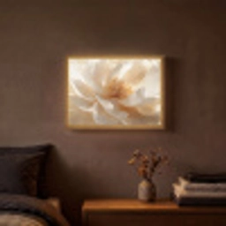 Close up - Pioenroos - Wit Light Box met batterij (Wandlamp) middel -sfeer4