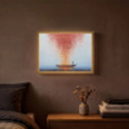 Wolk - Confetti - Boot - Wateroppervlakte Light Box met batterij (Wandlamp) middel -sfeer4