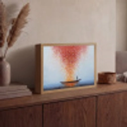 Wolk - Confetti - Boot - Wateroppervlakte Light Box met batterij (Wandlamp) middel -sfeer2