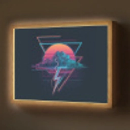 Wolk - Bliksemschicht - Driehoeken - Lijnen Light Box met batterij (Wandlamp) middel -z3d_website