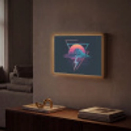Wolk - Bliksemschicht - Driehoeken - Lijnen Light Box met batterij (Wandlamp) middel -sfeer1
