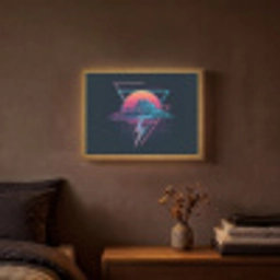 Wolk - Bliksemschicht - Driehoeken - Lijnen Light Box met batterij (Wandlamp) middel -sfeer4