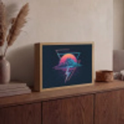 Wolk - Bliksemschicht - Driehoeken - Lijnen Light Box met batterij (Wandlamp) middel -sfeer2