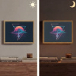 Wolk - Bliksemschicht - Driehoeken - Lijnen Light Box met batterij (Wandlamp) middel -sfeer3