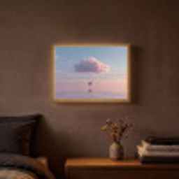 Wolk - Schommel - Kleurrijke lucht Light Box met batterij (Wandlamp) middel -sfeer4