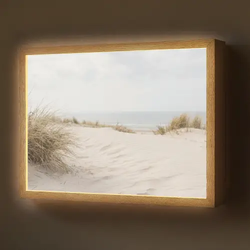 Wolken - Duinlandschap - Zand Light Box met batterij (Wandlamp) middel -z3d_website