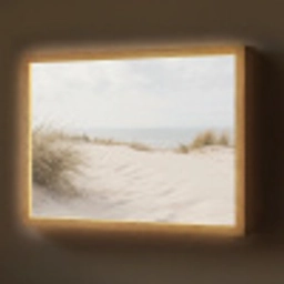 Wolken - Duinlandschap - Zand Light Box met batterij (Wandlamp) middel -z3d_website
