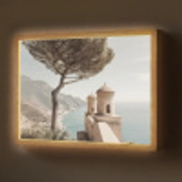 Kust - Klif - Boom - Gebouw Light Box met batterij (Wandlamp) middel -z3d_website