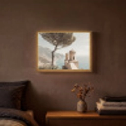 Kust - Klif - Boom - Gebouw Light Box met batterij (Wandlamp) middel -sfeer4