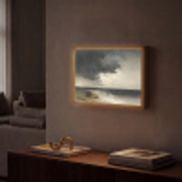 Kust - Golven - Rots - Storm Light Box met batterij (Wandlamp) middel -sfeer1