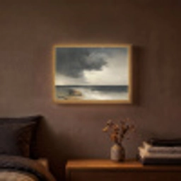 Kust - Golven - Rots - Storm Light Box met batterij (Wandlamp) middel -sfeer4