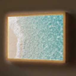 Kust - Zand - Blauw Light Box met batterij (Wandlamp) middel -z3d_website