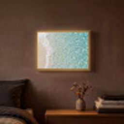 Kust - Zand - Blauw Light Box met batterij (Wandlamp) middel -sfeer4
