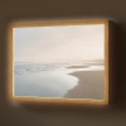 Kustlijn - Strand - Oceaan Light Box met batterij (Wandlamp) middel -z3d_website
