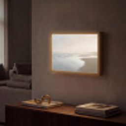 Kustlijn - Strand - Oceaan Light Box met batterij (Wandlamp) middel -sfeer1