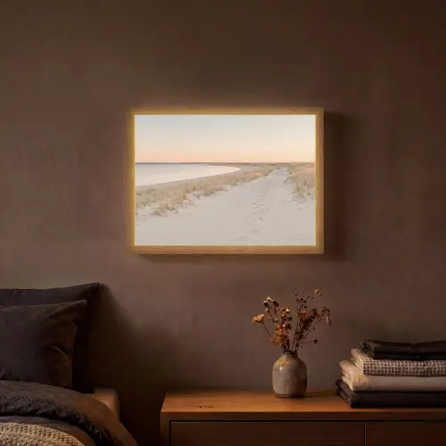 Kustlijn - Horizon - Hek Light Box met batterij (Wandlamp) middel -sfeer4