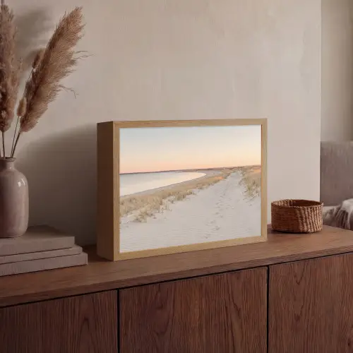 Kustlijn - Horizon - Hek Light Box met batterij (Wandlamp) middel -sfeer2